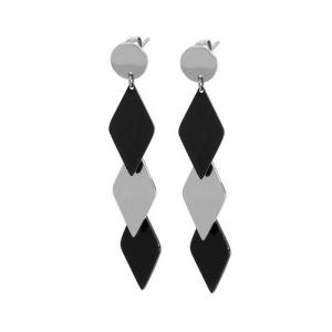 Stainless Steel Black-plating Earring - KE82092-KA