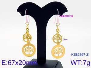 SS Gold-Plating Earring - KE82357-Z