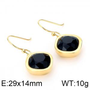 Stainless Steel Stone&Crystal Earring - KE82660-GC