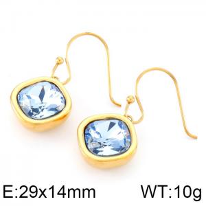 Stainless Steel Stone&Crystal Earring - KE82664-GC