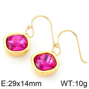 Stainless Steel Stone&Crystal Earring - KE82672-GC
