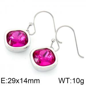 Stainless Steel Stone&Crystal Earring - KE82685-GC