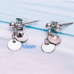 Stainless steel small round earrings - KE83291-Z
