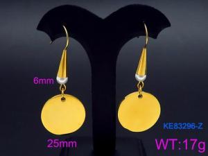 SS Gold-Plating Earring - KE83296-Z