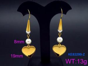 SS Gold-Plating Earring - KE83299-Z