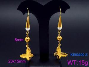 SS Gold-Plating Earring - KE83300-Z