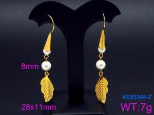 SS Gold-Plating Earring - KE83304-Z