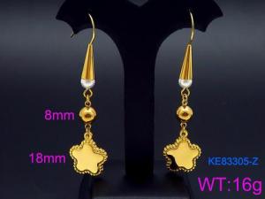 SS Gold-Plating Earring - KE83305-Z