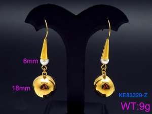 SS Gold-Plating Earring - KE83329-Z