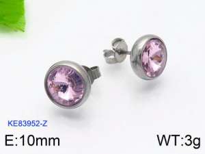 Stainless Steel Stone&Crystal Earring - KE83952-Z