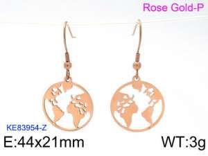 SS Rose Gold-Plating Earring - KE83954-Z