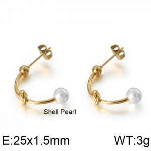 SS Gold-Plating Earring - KE84371-KFC