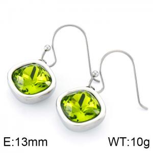 Stainless Steel Stone&Crystal Earring - KE84721-K