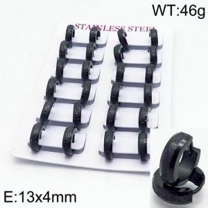 Stainless Steel Black-plating Earring - KE84966-XY