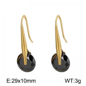 Stainless Steel Stone&Crystal Earring - KE85054-K