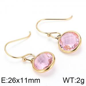 Stainless Steel Stone&Crystal Earring - KE85060-K