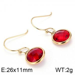 Stainless Steel Stone&Crystal Earring - KE85061-K