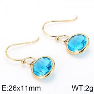 Stainless Steel Stone&Crystal Earring - KE85063-K