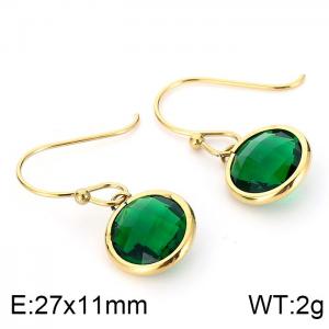 Stainless Steel Stone&Crystal Earring - KE85130-K