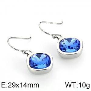 Stainless Steel Stone&Crystal Earring - KE85747-K