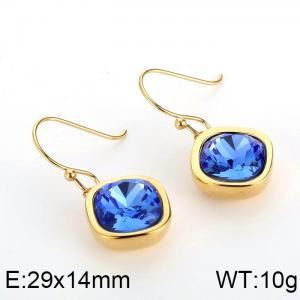 Stainless Steel Stone&Crystal Earring - KE85748-K