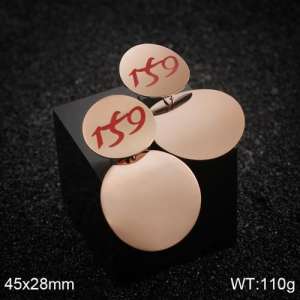 SS Rose Gold-Plating Earring - KE85880-K