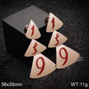 SS Rose Gold-Plating Earring - KE85882-K