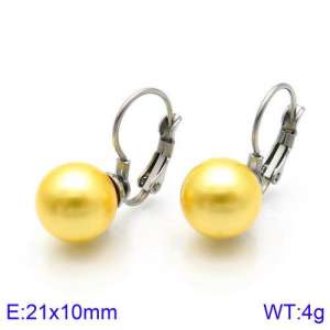 SS Shell Pearl Earrings - KE86034-K