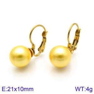 SS Shell Pearl Earrings - KE86035-K