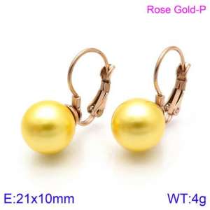 SS Shell Pearl Earrings - KE86036-K
