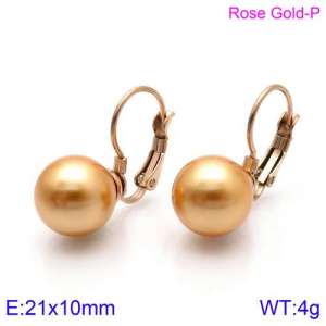 SS Shell Pearl Earrings - KE86039-K