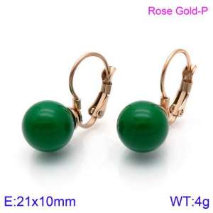 SS Shell Pearl Earrings - KE86042-K