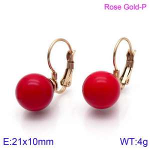 SS Shell Pearl Earrings - KE86045-K