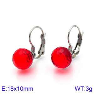 Stainless Steel Stone&Crystal Earring - KE86046-K