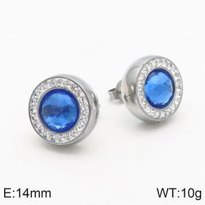 Stainless Steel Stone&Crystal Earring - KE86115-Z