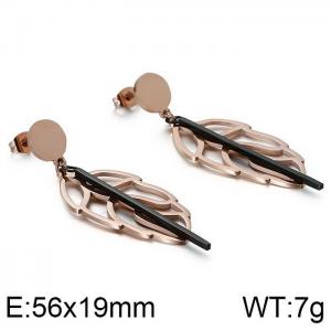 SS Rose Gold-Plating Earring - KE86462-KFC