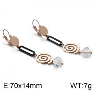 SS Rose Gold-Plating Earring - KE86471-KFC