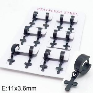 Stainless Steel Black-plating Earring - KE86792-LO