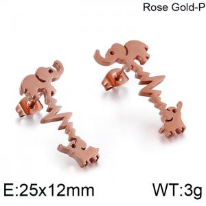 SS Rose Gold-Plating Earring - KE86800-KFC
