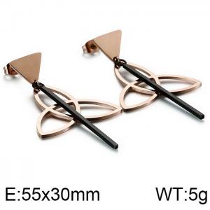 SS Rose Gold-Plating Earring - KE86805-KFC