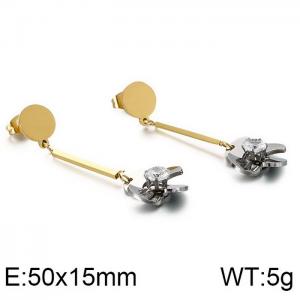 Stainless Steel Stone&Crystal Earring - KE86811-KFC