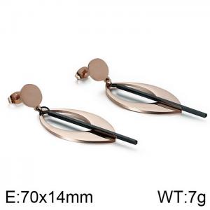 SS Rose Gold-Plating Earring - KE86813-KFC