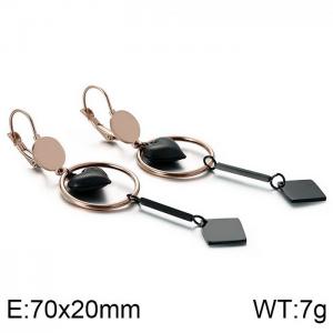 SS Rose Gold-Plating Earring - KE86818-KFC