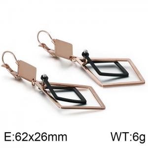 SS Rose Gold-Plating Earring - KE86827-KFC