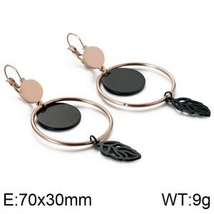 SS Rose Gold-Plating Earring - KE86832-KFC