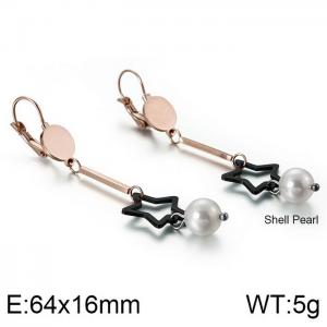 SS Rose Gold-Plating Earring - KE86838-KFC