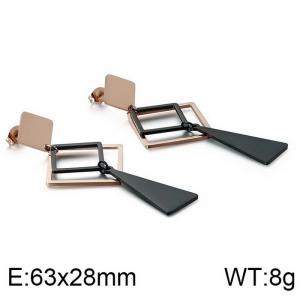 SS Rose Gold-Plating Earring - KE86949-KFC