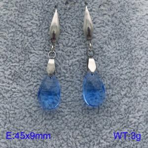 Stainless Steel Stone&Crystal Earring - KE86958-Z