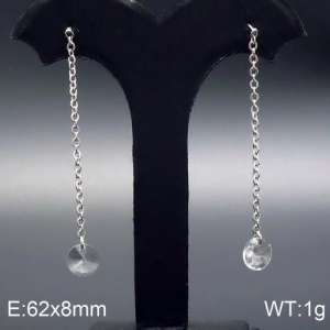 Stainless Steel Stone&Crystal Earring - KE87029-Z