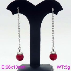 SS Shell Pearl Earrings - KE87039-Z